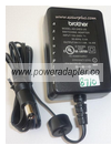 BROTHER AD-24ES-US AC ADAPTER 9VDC 1.6A 14.4W USED +(-) 2x5.5x10